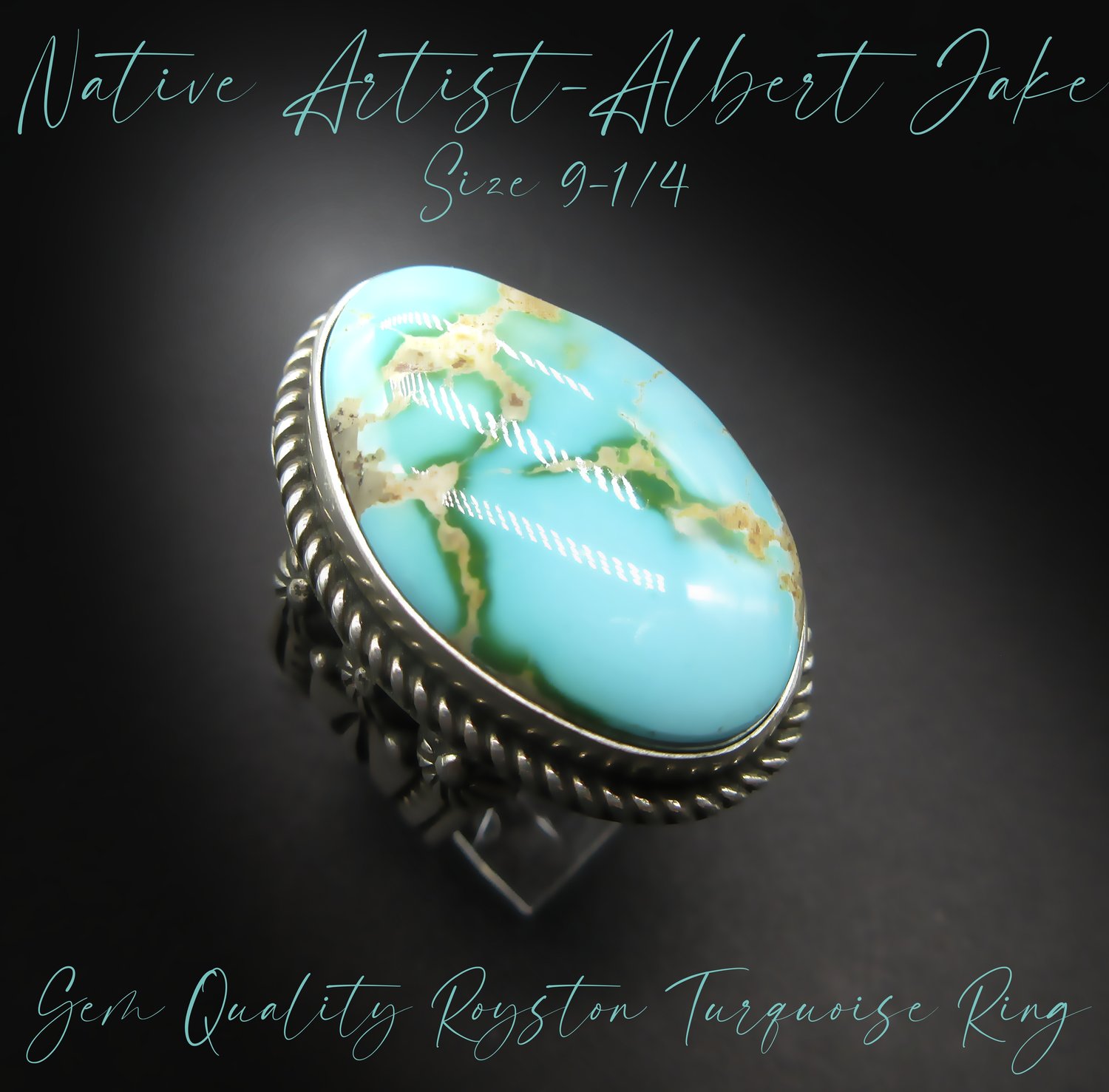 Excellent Navajo Royston Turquoise Sterling Silver Ring Native American Excellent Navajo Royston Turquoise Sterling Silver Ring Native American