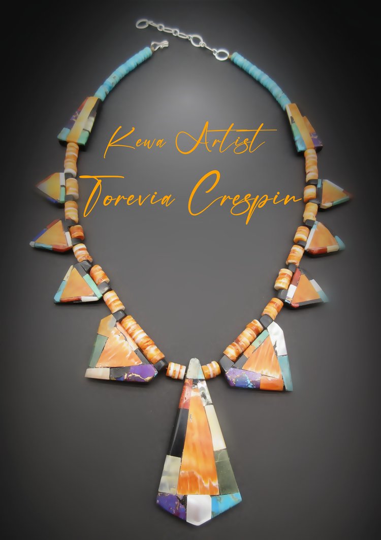 Native American Vibrant Santo Domingo Turquoise Inlay Turquoise Necklace Native American Vibrant Santo Domingo Turquoise Inlay Turquoise Necklace