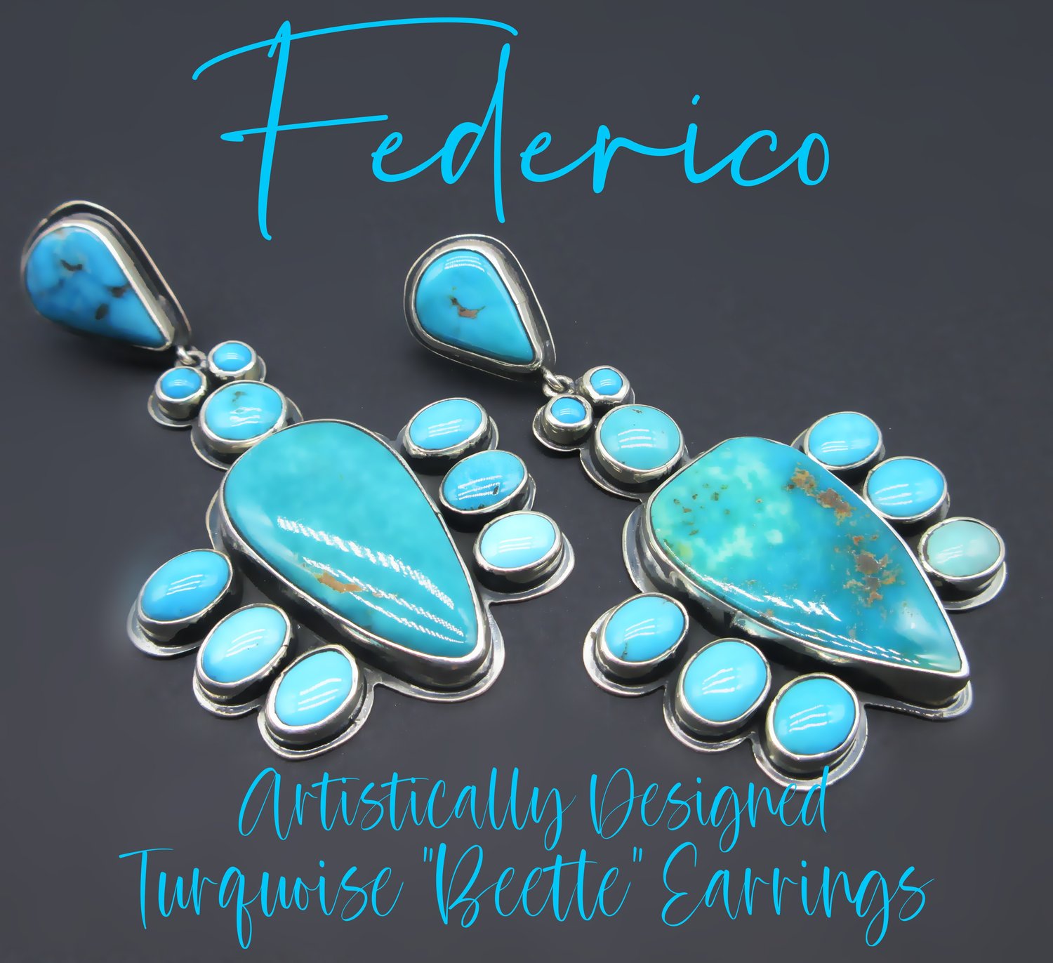 The Best Federico Jimenez Turquoise Sterling Silver Drop Necklace The Best Federico Jimenez Turquoise Sterling Silver Drop Necklace