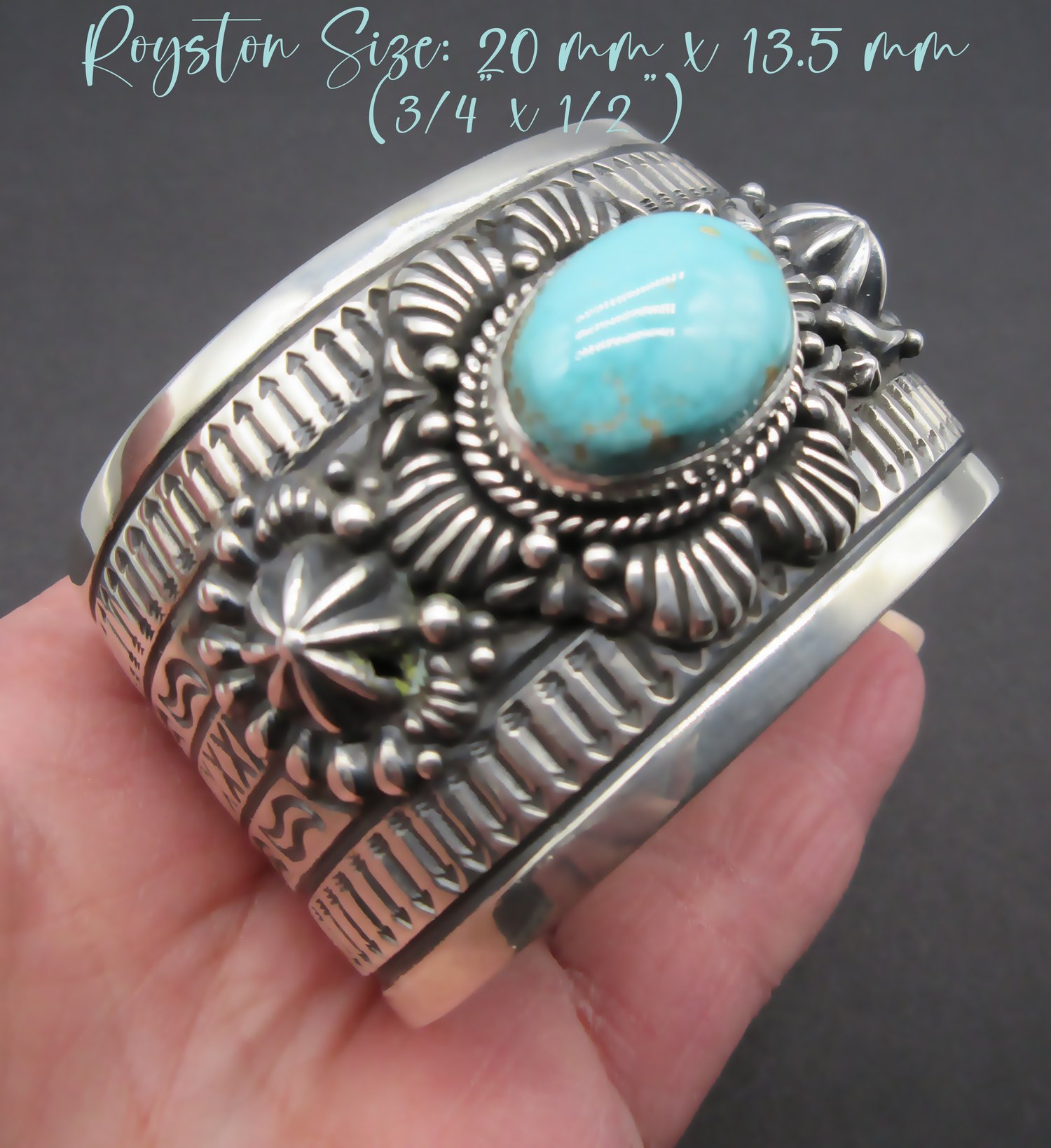Impressive Native American Navajo Sterling Silver Repousse Enormous Ring Impressive Native American Navajo Sterling Silver Repousse Enormous Ring