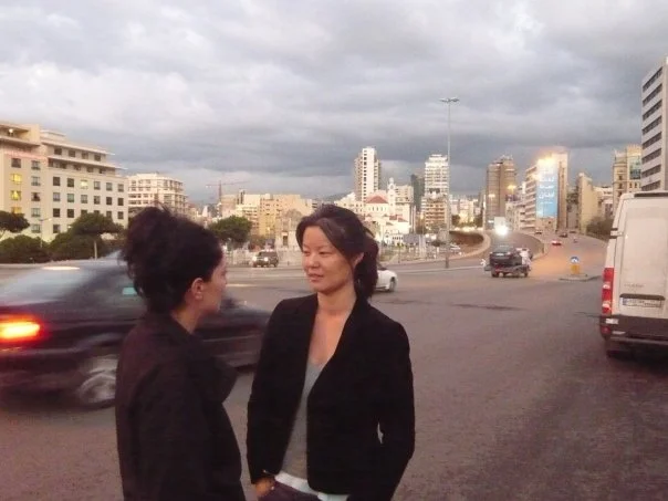Conferring with our production manager Abla Khoury on Day 21 of the CIRCUMSTANCE shoot in Beirut, Lebanon.