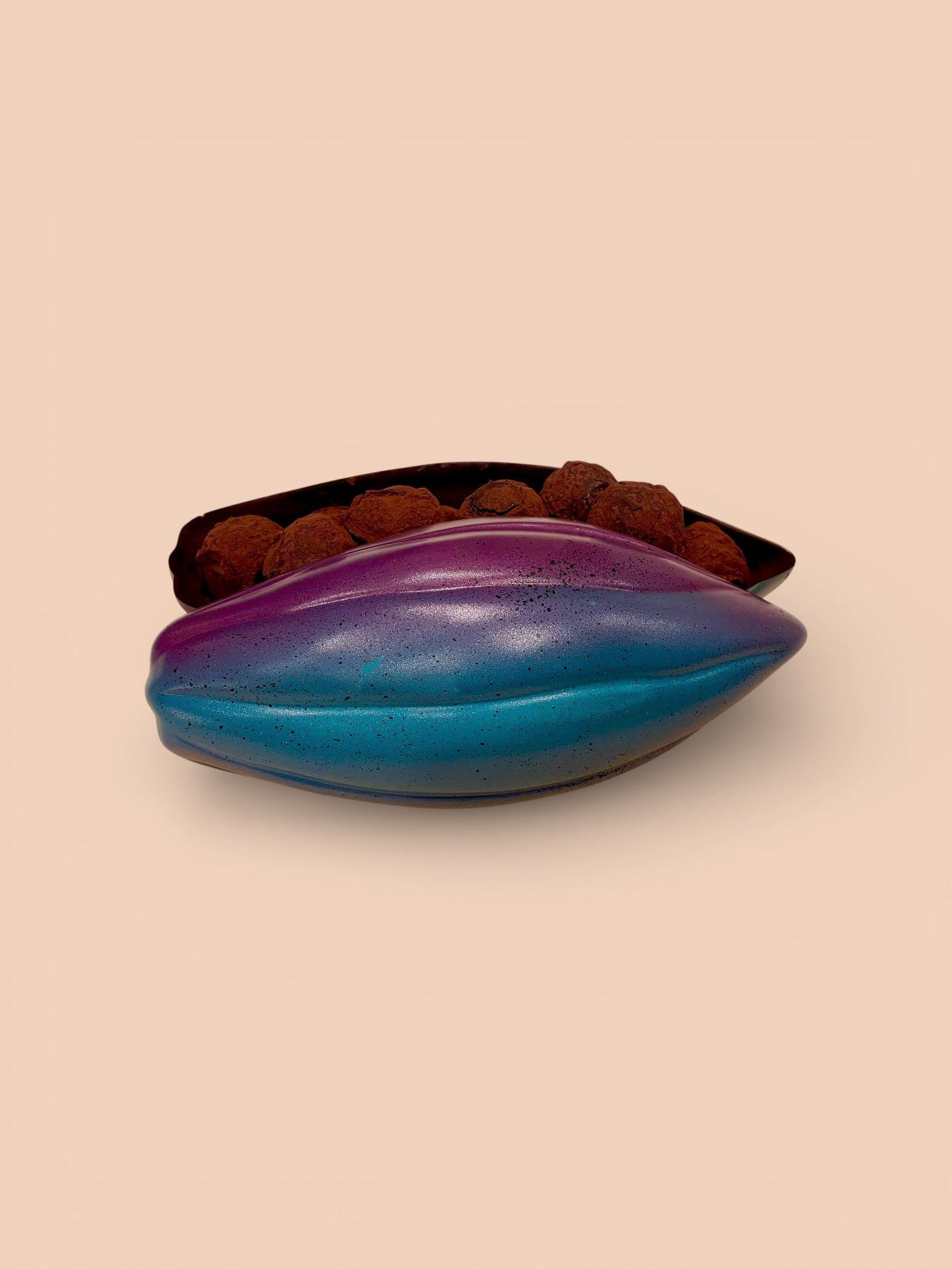 Cacao Pod Filled with Dark Chocolate Truffles