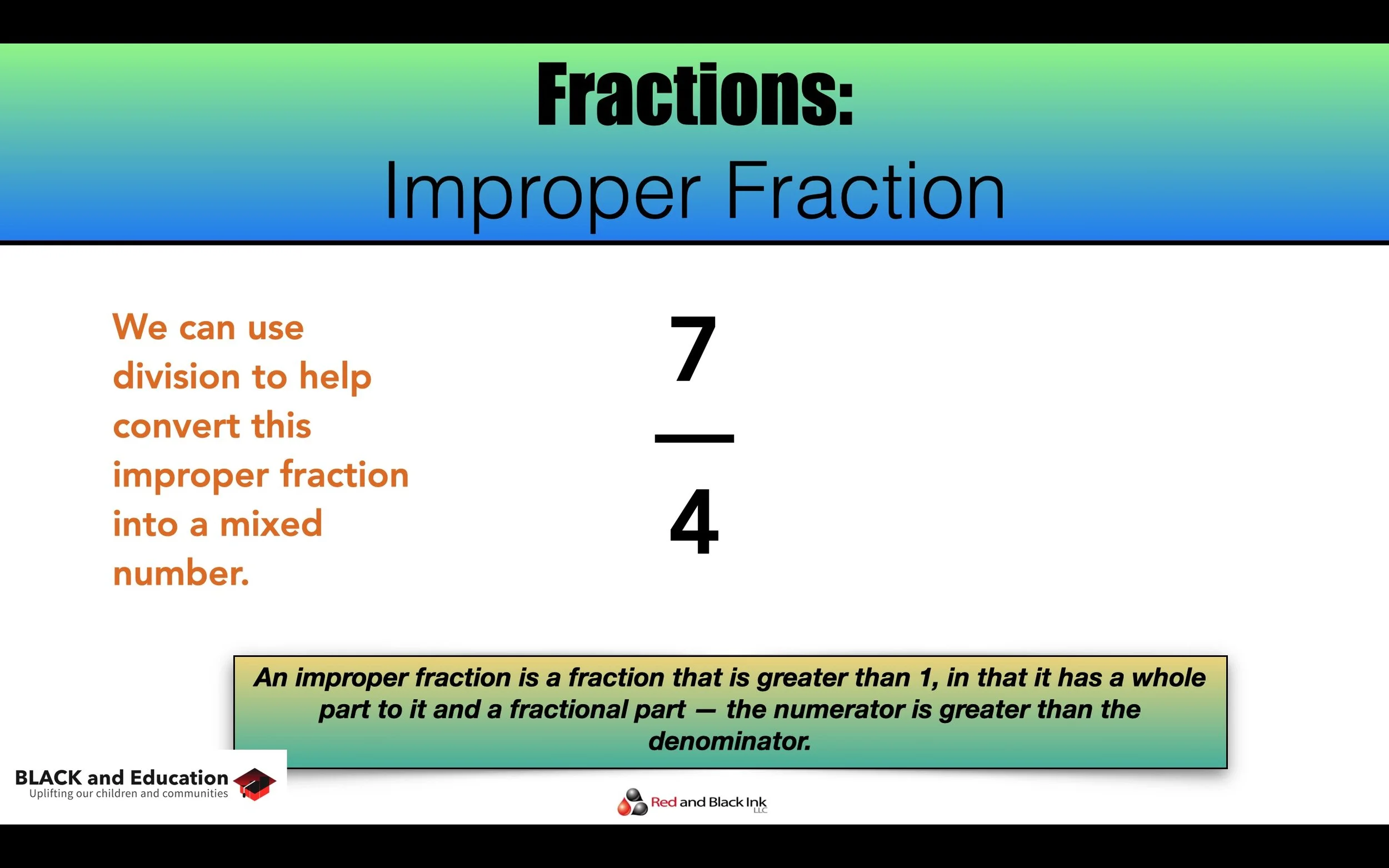 Fractions Basic Operations — BLACK and Education