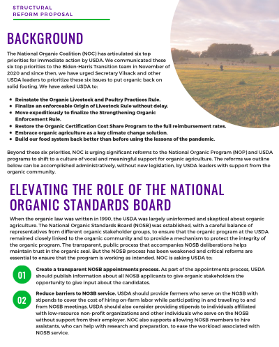 Structural Reforms to Advance Organic at USDA