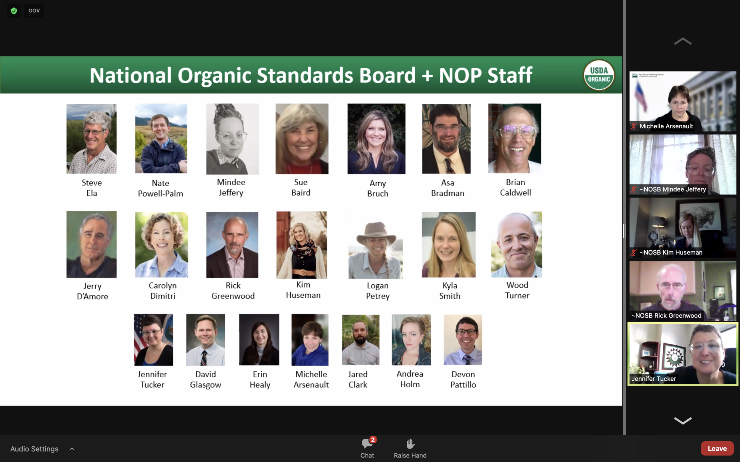 NOC Oral Testimony to the NOSB