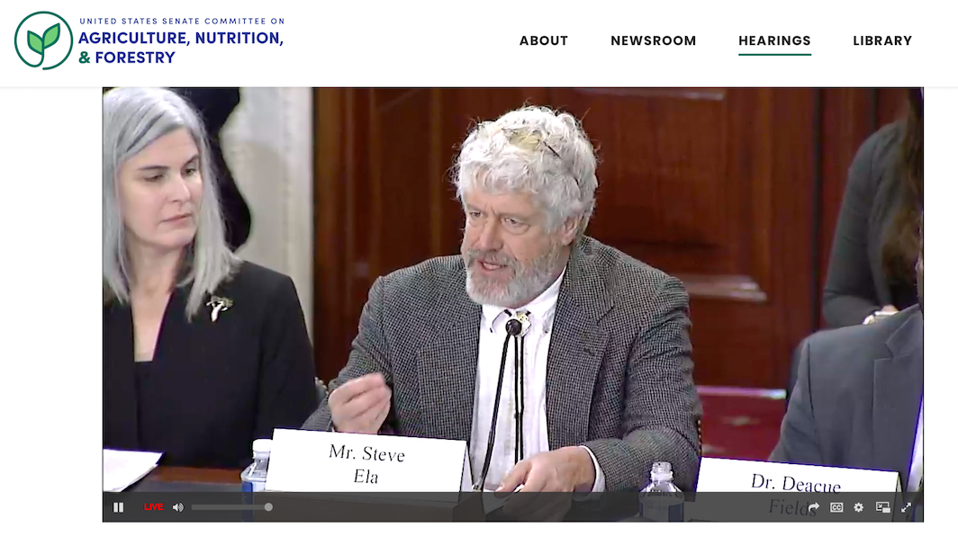 Steve Ela Testifies Before Congress