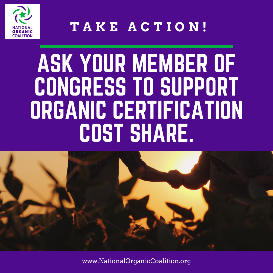 Action Alert on Organic Certification Cost Share