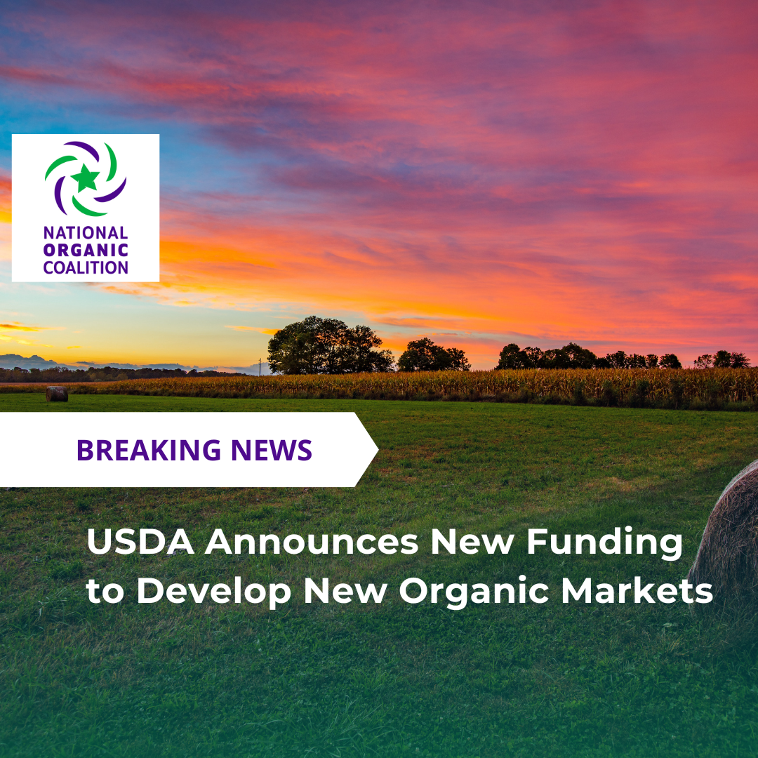 USDA Announces Funding to Develop New Organic Markets