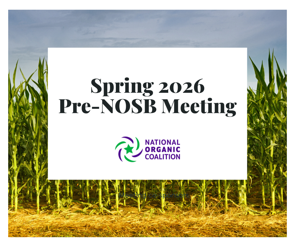 Spring 2026 Pre-NOSB Meeting
