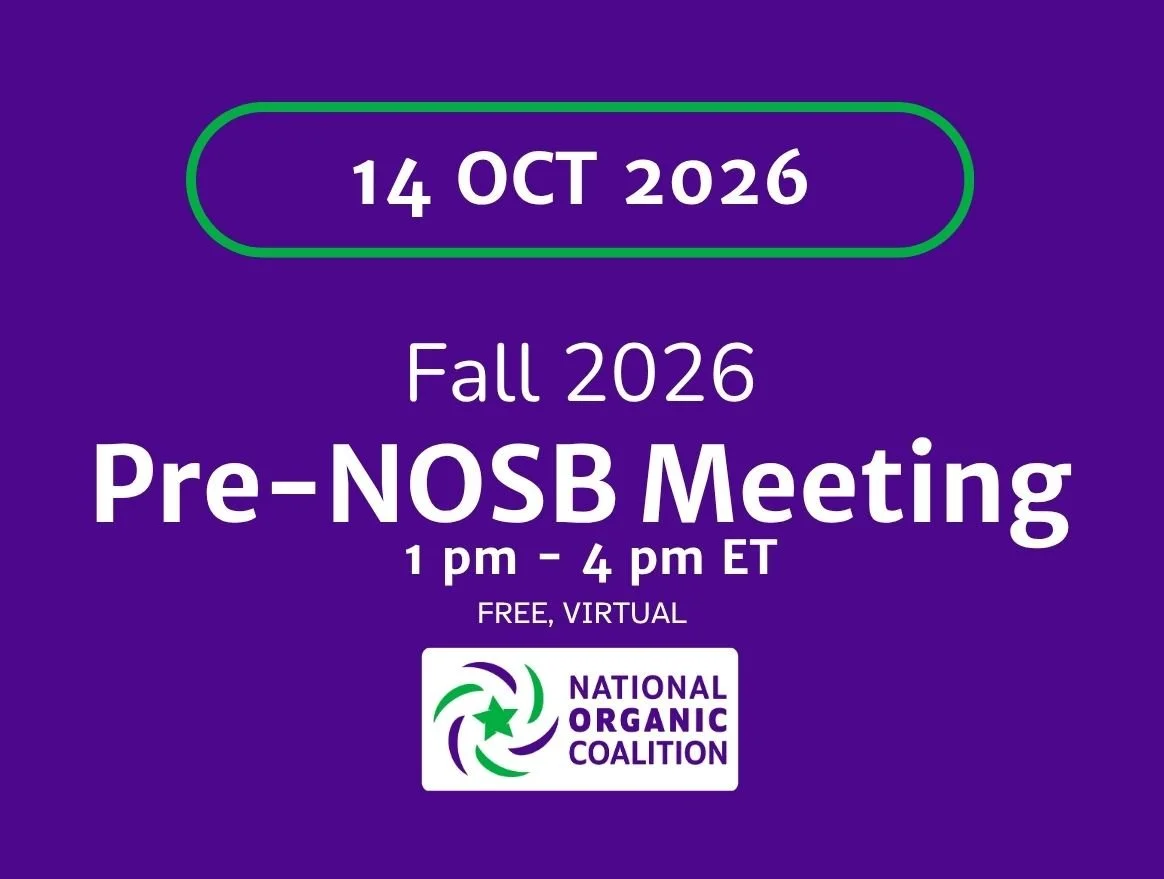 Fall 2026 Pre-NOSB Meeting