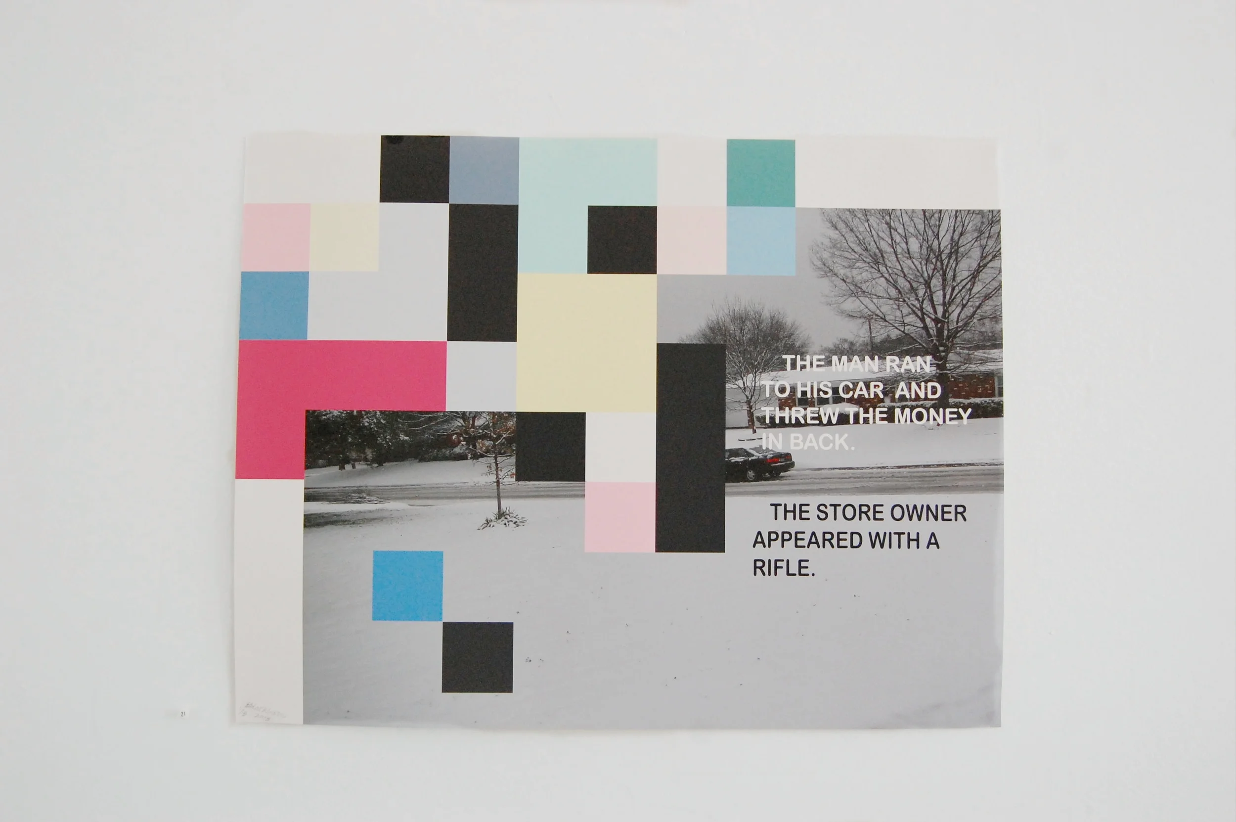  Ed Blackburn,  The Man Ran,  2013, archival digital print 1/3   