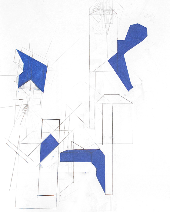 Lorraine Tady, Octagon Vibration Series: Pendulum, 2014, graphite, pastel, pigment