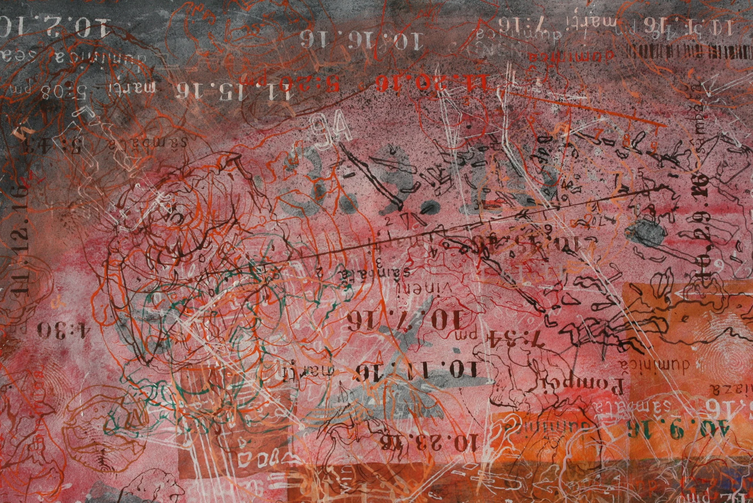 Tudor Mitroi, Pink Grid Journal (detail), 2016-17