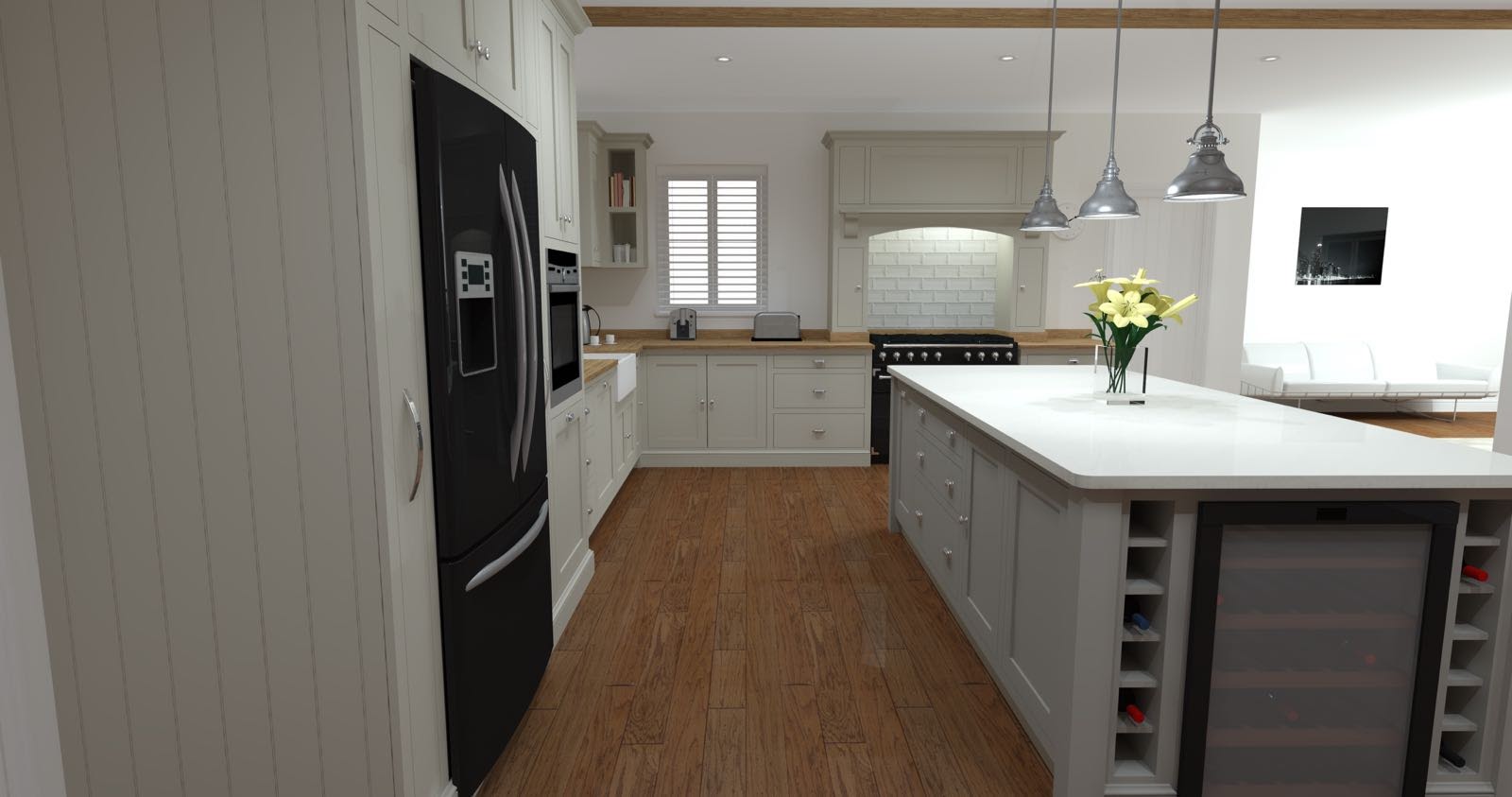 Shaker kitchen in solid oak