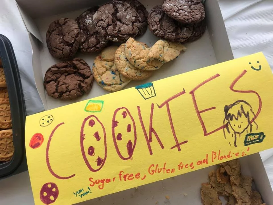 Grace and her mom baked some truly delicious sugar-free cookies so that everyone, including those veterans with diabetes, could enjoy a treat!