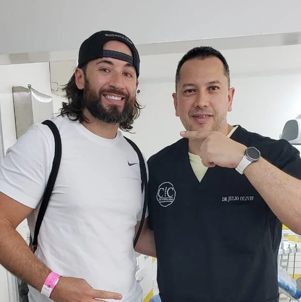 Dr. Julio Oliver with Anthony in Cartagena (Dental Tourism Colombia)