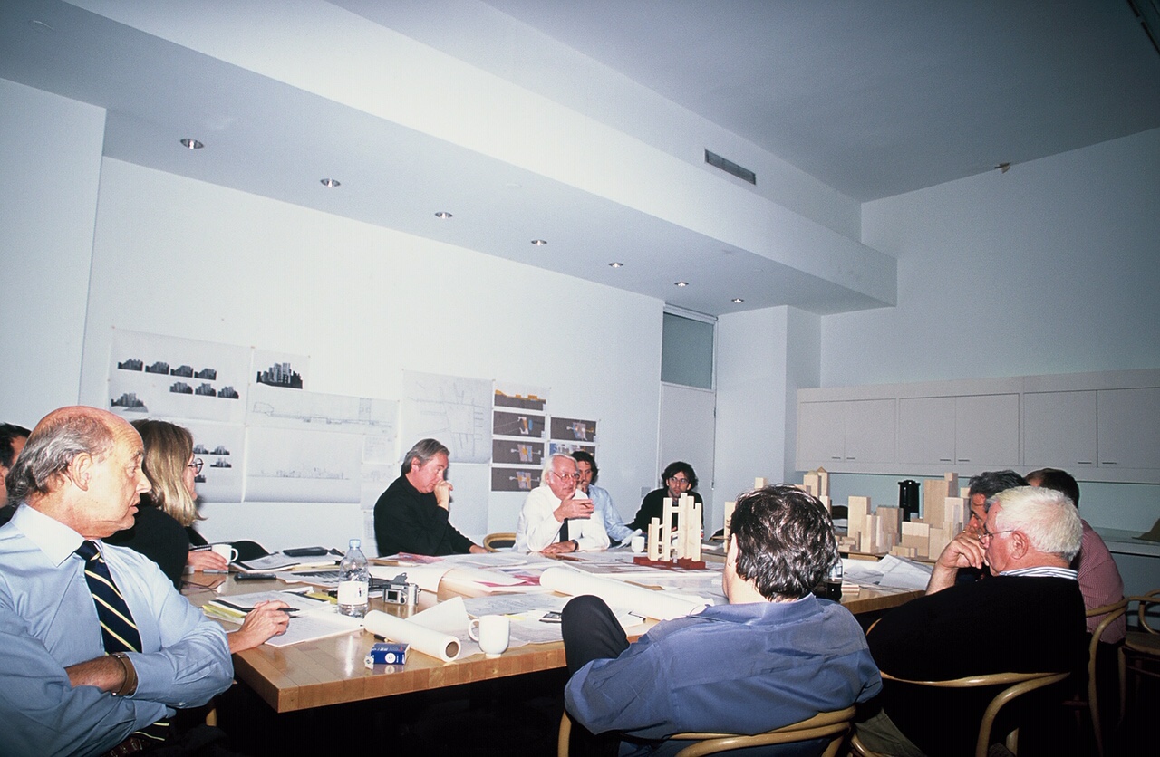 Richard Meier, Charles Gwathmey, Steven Holl and Peter Eisenman and team