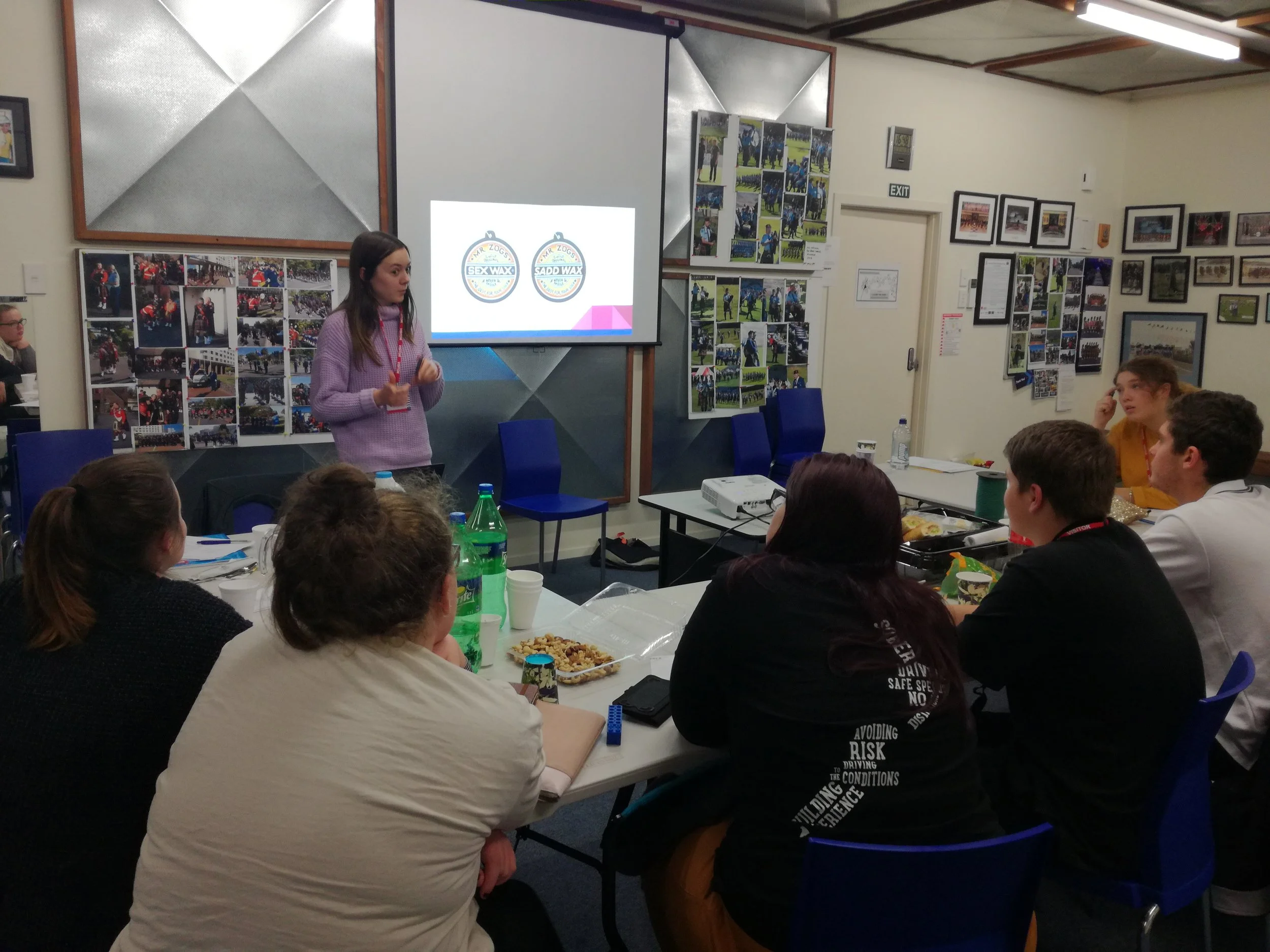 Natalie presenting her merchandise idea.jpg