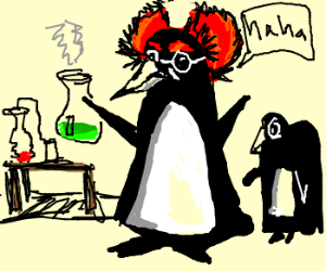 Socially awkward penguin scientist. Source: http://drawception.com/