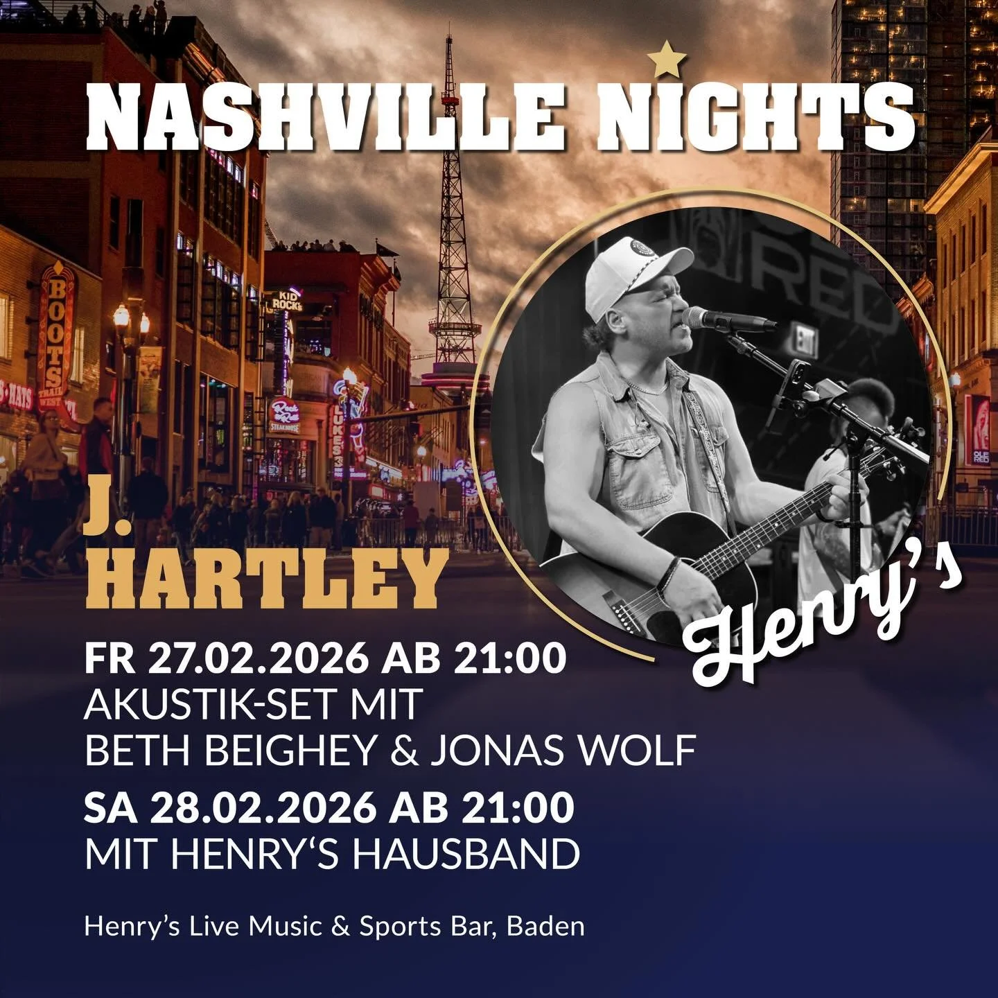 J. Hartley is a fellow Michigander, and Nashville-based independent pop-country singer-songwriter. Known for his nearly 10 million-streamed hit &ldquo;John Wayne,&rdquo; he performs regularly at notable Nashville venues and has opened for acts includ