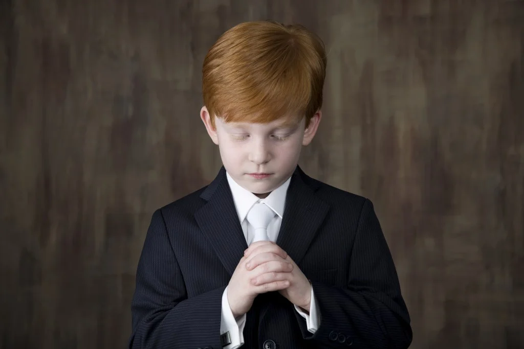 Communion Boy portrait session