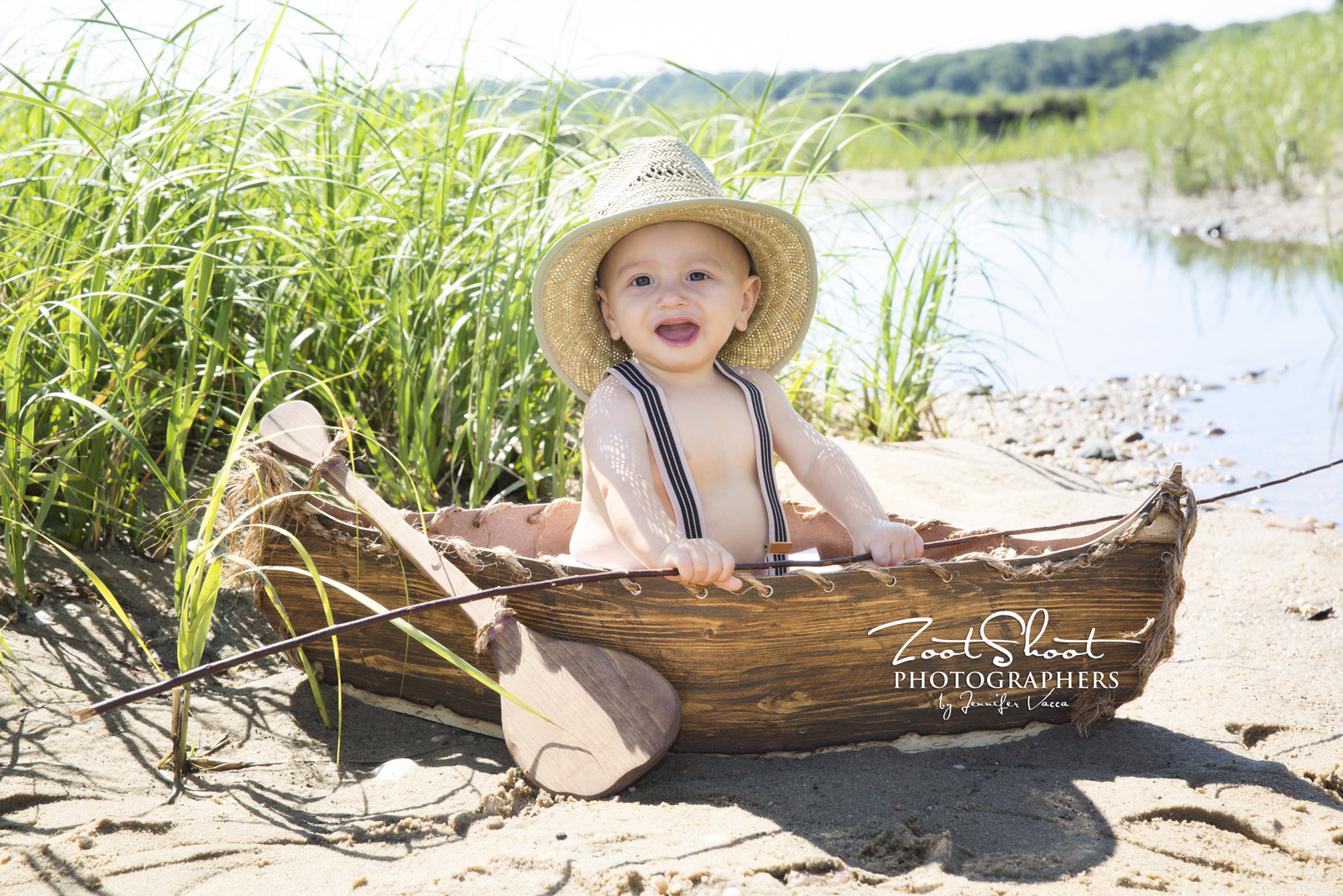 Baby photo shoot at Crab Meadow