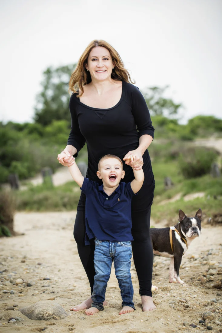 Long Island Beach creates a beautiful backdrop for a family photoshoot