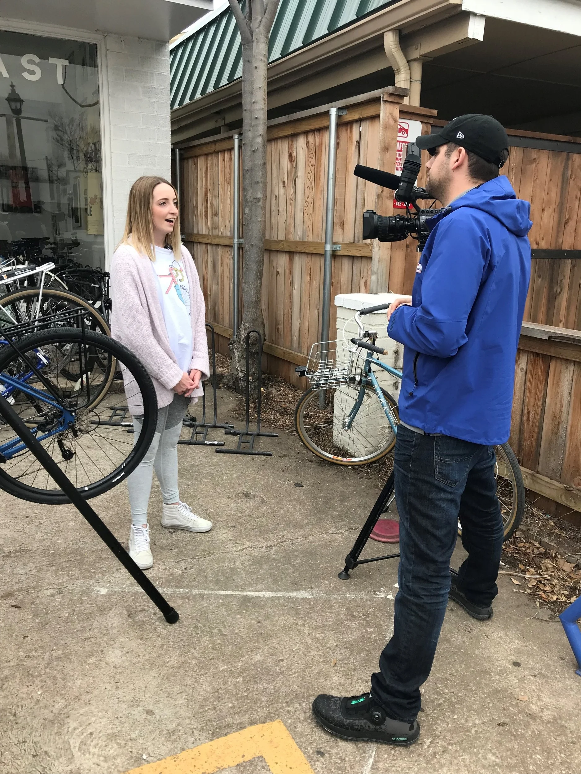 Isabel rocking her interview with CBS Austin