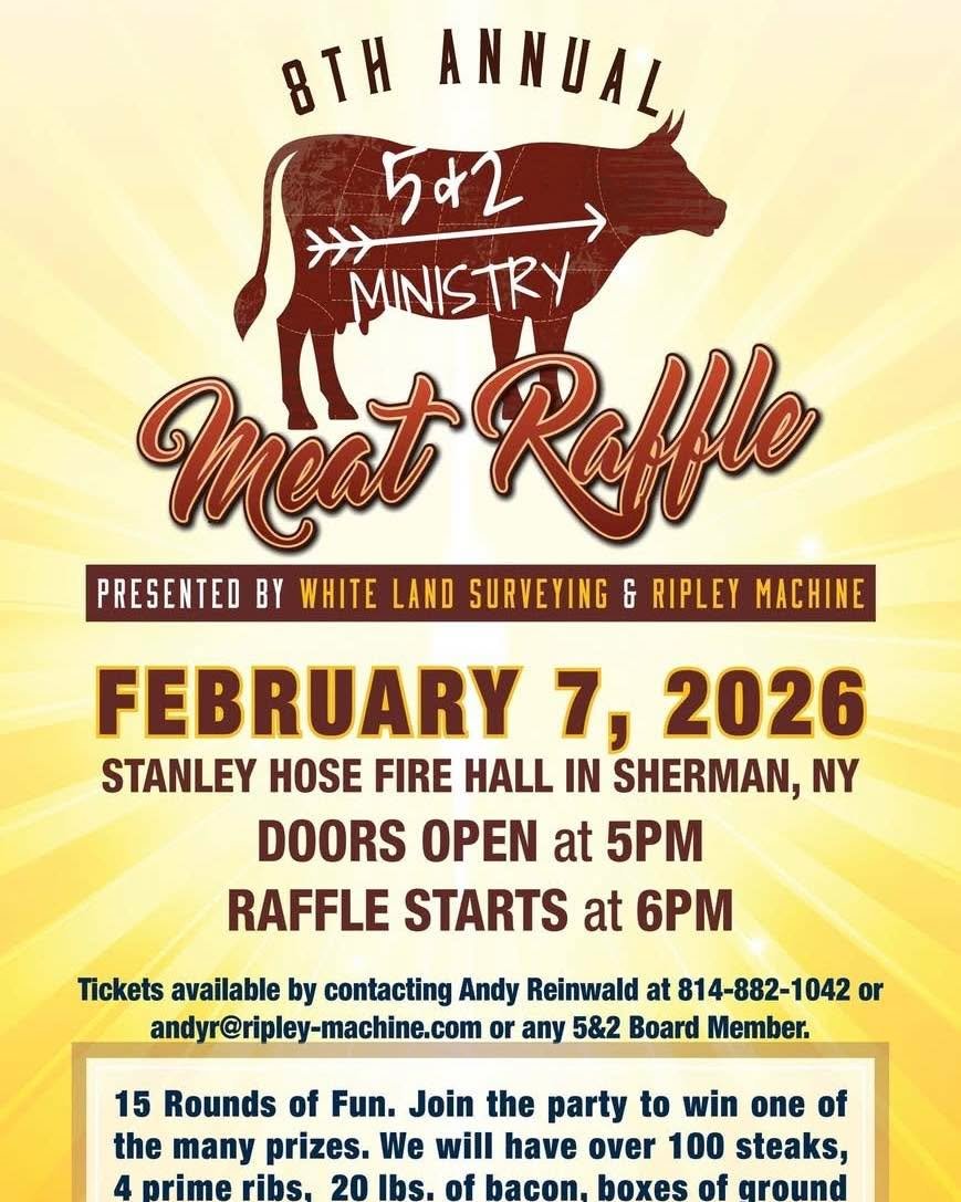 We are just a month away from the most fun you can have on a dreary night in February here in WNY!! Come join us for fast paced, loud and energetic fun at our 8th Annual Meat Raffle on Saturday February 7th, 2026! Do you have your tickets??