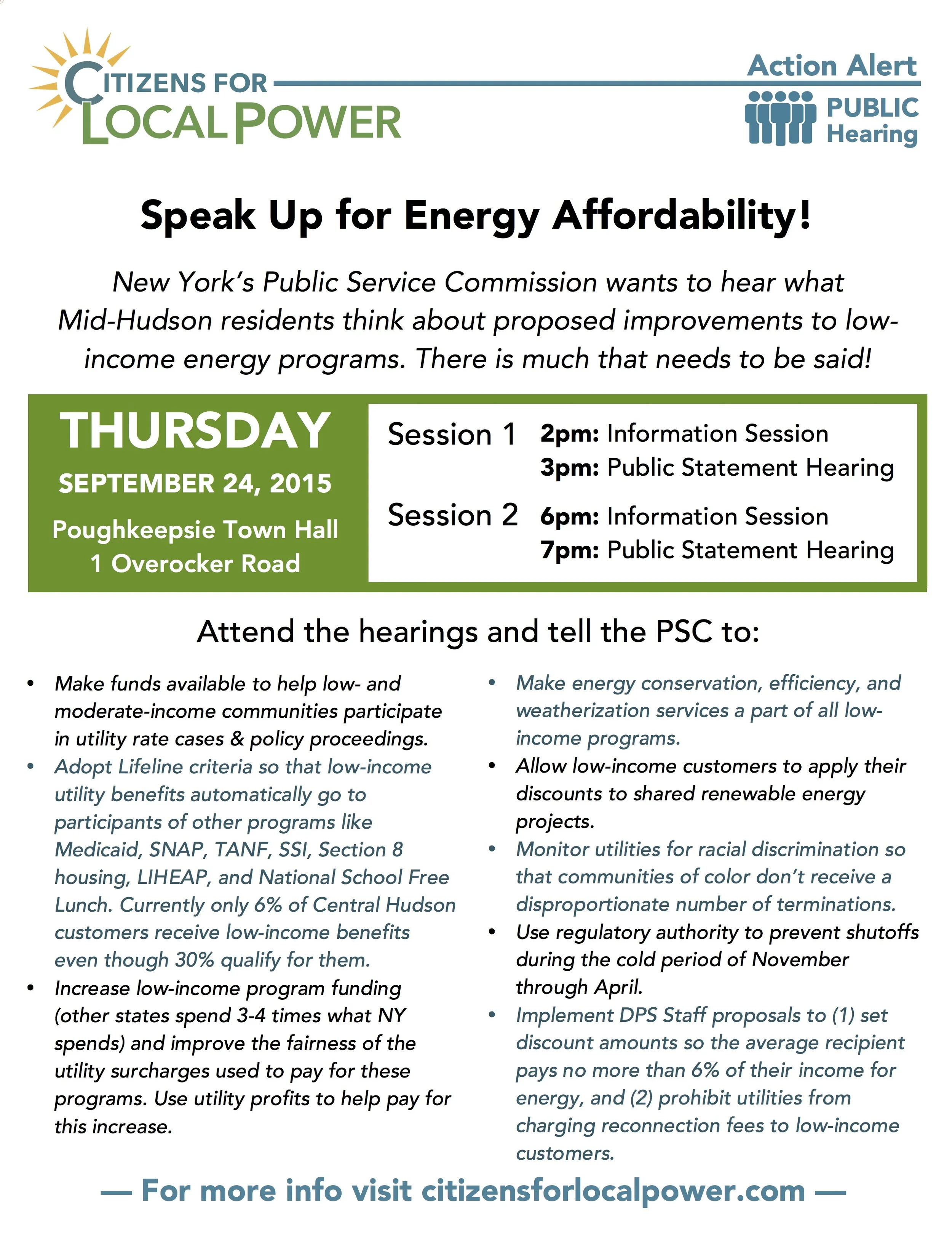 Speak Up for Energy Affordability!