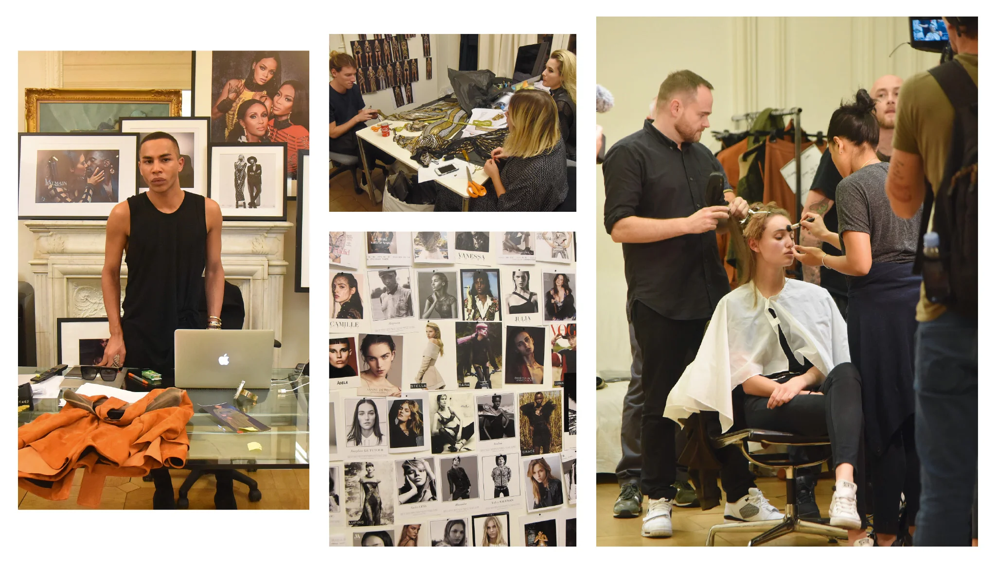 Olivier’s twists Fittings and final adjustments on the eve of the show