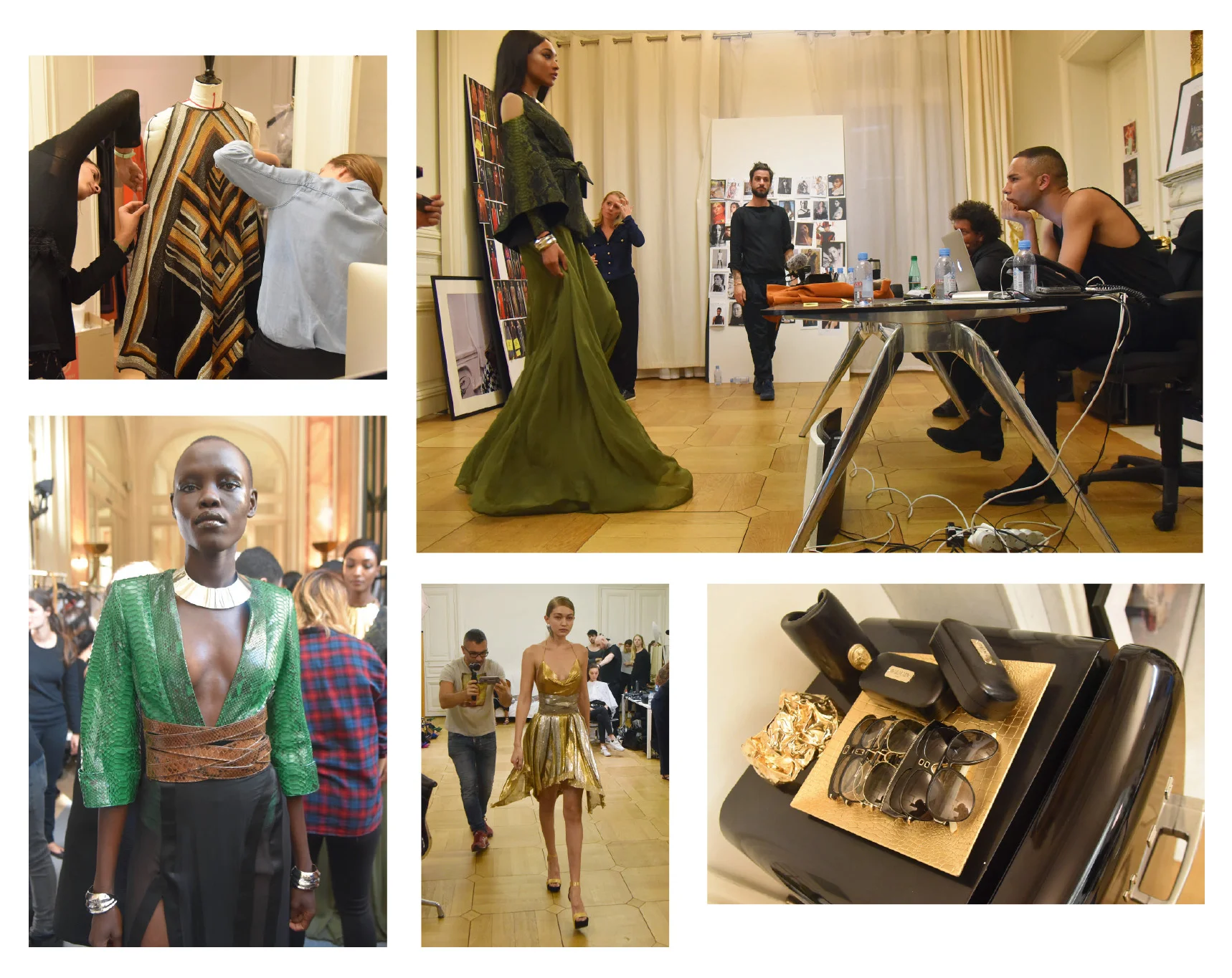 Dress rehearsal Parading backstage before walking down the catwalk