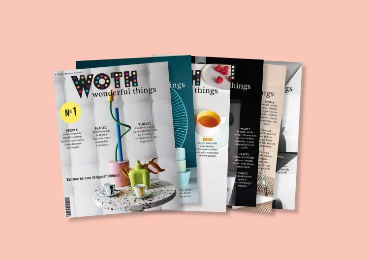 WOTH Wonderful Things Magazine is an enticingly new independent magazine on design, architecture, interior design, leisure, beauty, travel and food. The magazine is released in a Dutch and a separate English edition. Provenance: Hague. Market price: 12 Euro