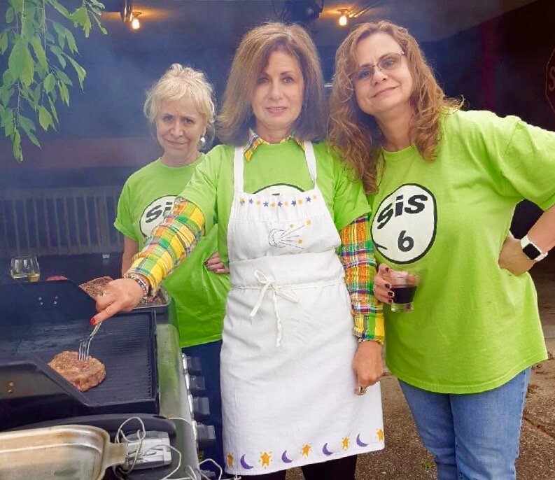 Food Safety Dietitian wears mom's apron to cook for Miller Sisters