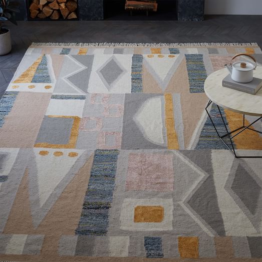 Vienna Wool Kilim Rug - Maple Sugar