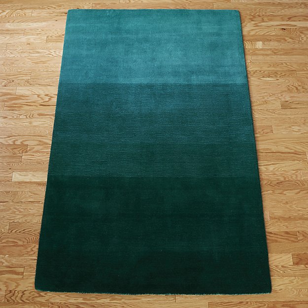 Ombre Teal Rug