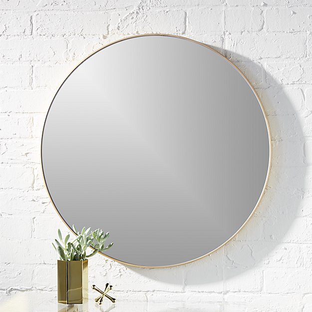 Infinity 24" Round Brass Wall Mirror