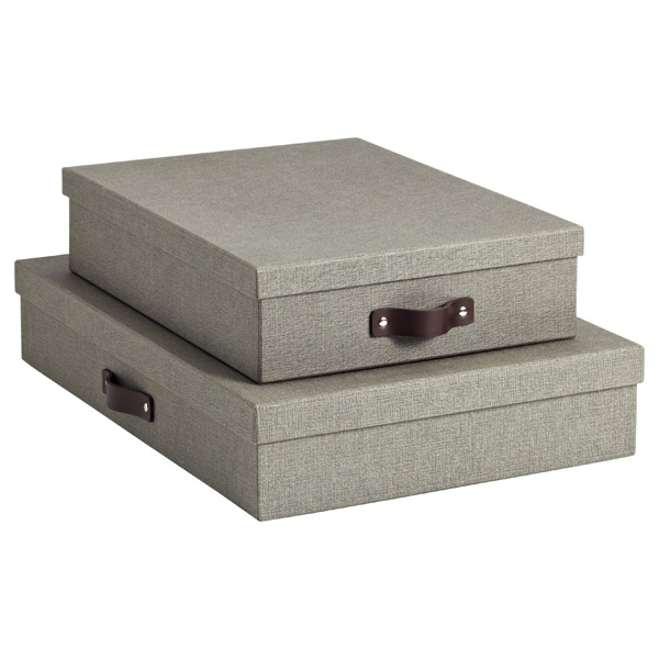 Bigso Marten Grey Office Storage Boxes