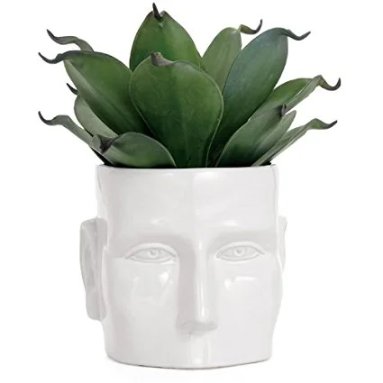 Torre & Tagus Face Vase, Large, White