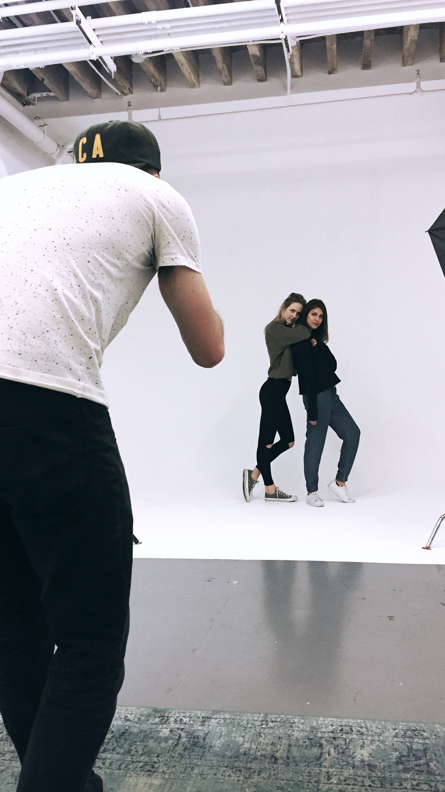 IMBY shooting their fall line in the Bond Gowanus Production Studio.
