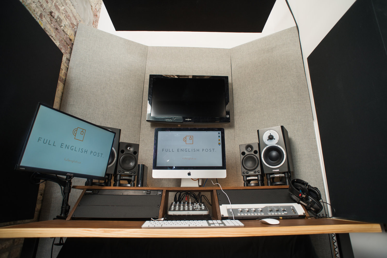Bond Gowanus Member, Kieran from Full English Post set up a recording studio in his office.