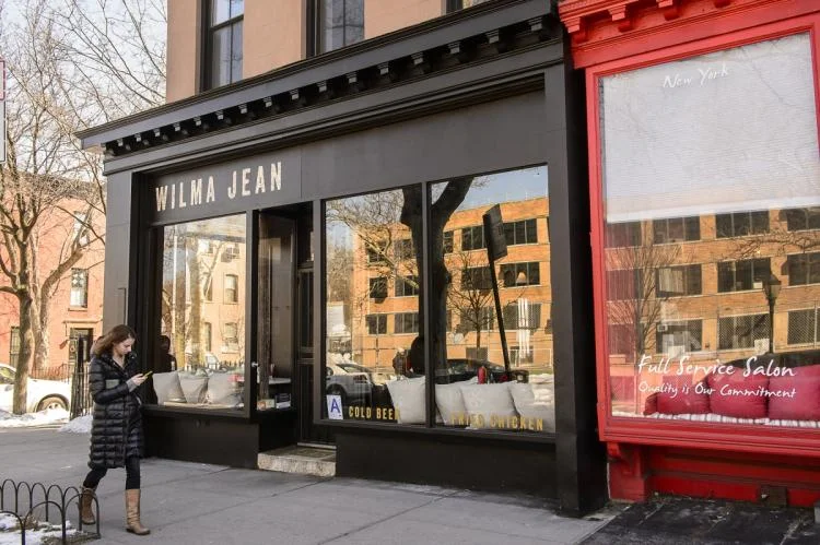 Exterior storefront at Wilma Jean