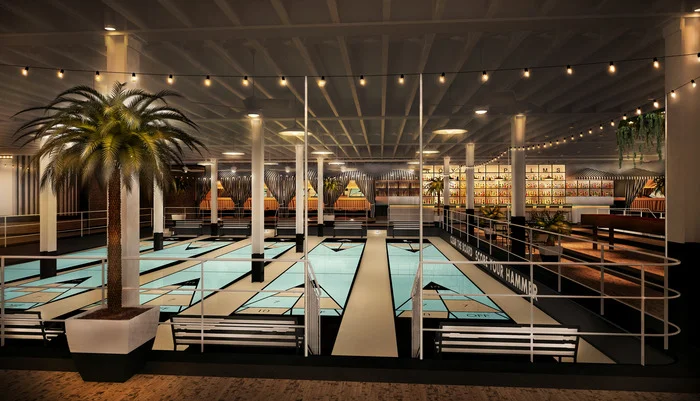 Shuffleboard games at Royal Palms Shuffleboard Club