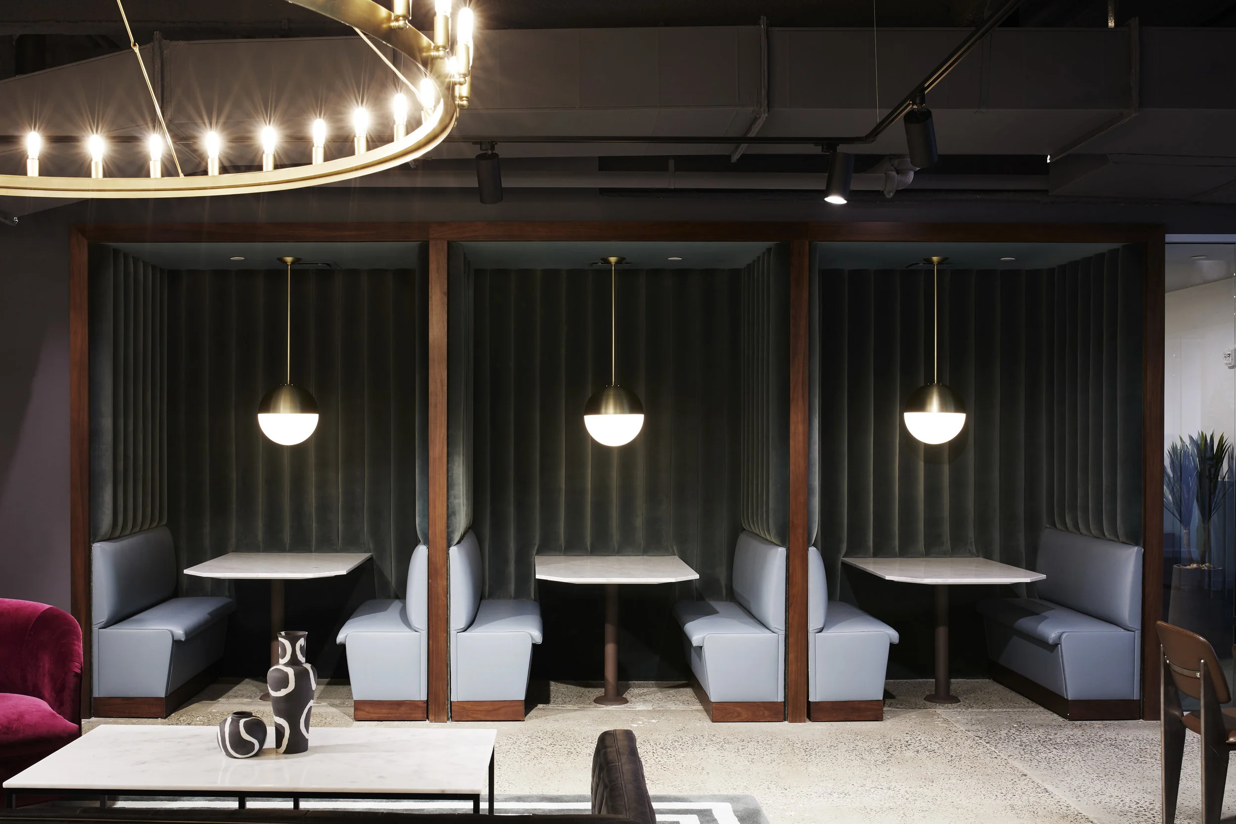 Work stations in a Bond Collective shared office space