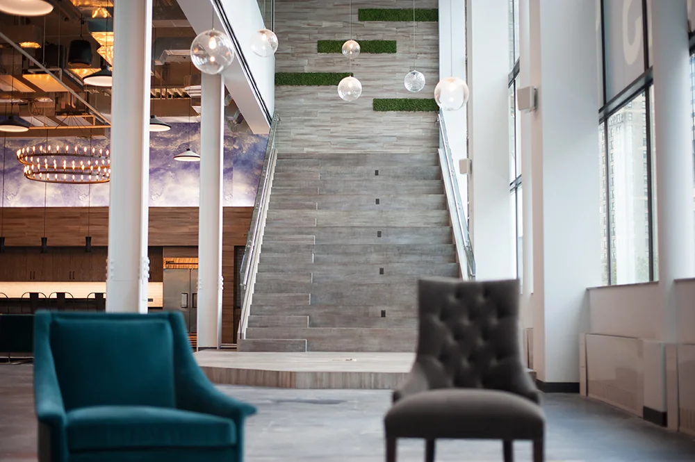 Lobby of Bond Collective's Mezzanine building