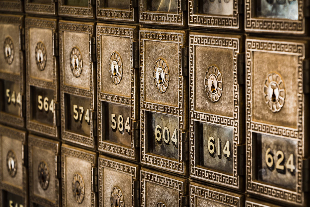vintage brass mailboxes