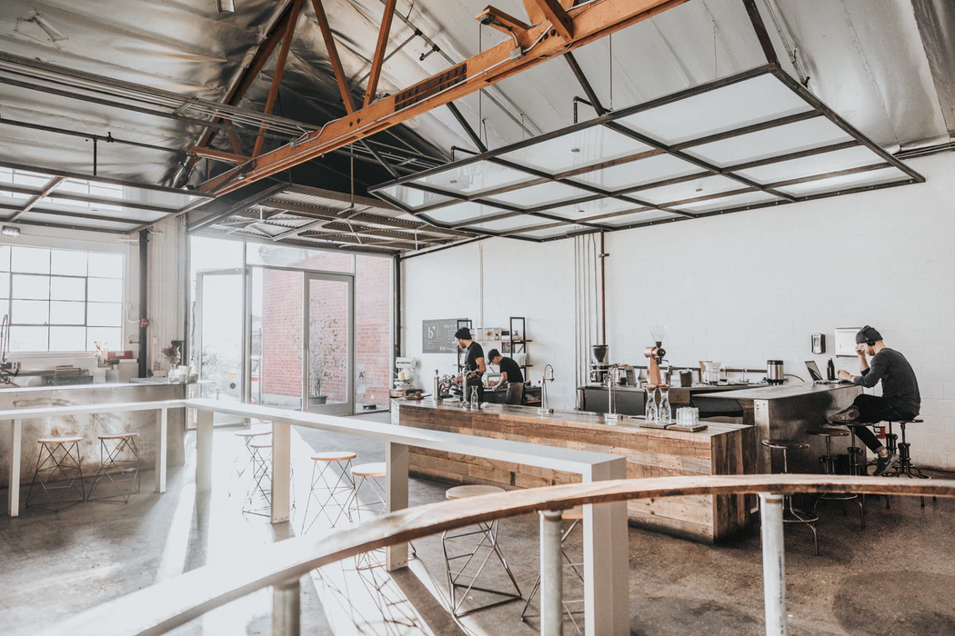 inside of open and airy shared workspace