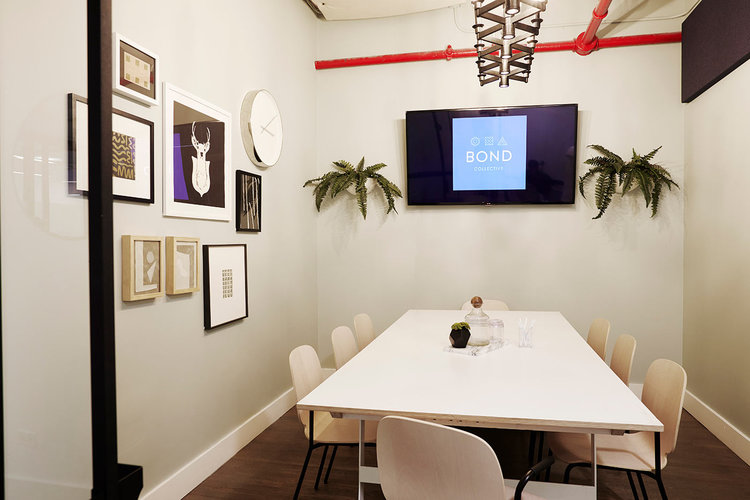 small team working room in a coworking space