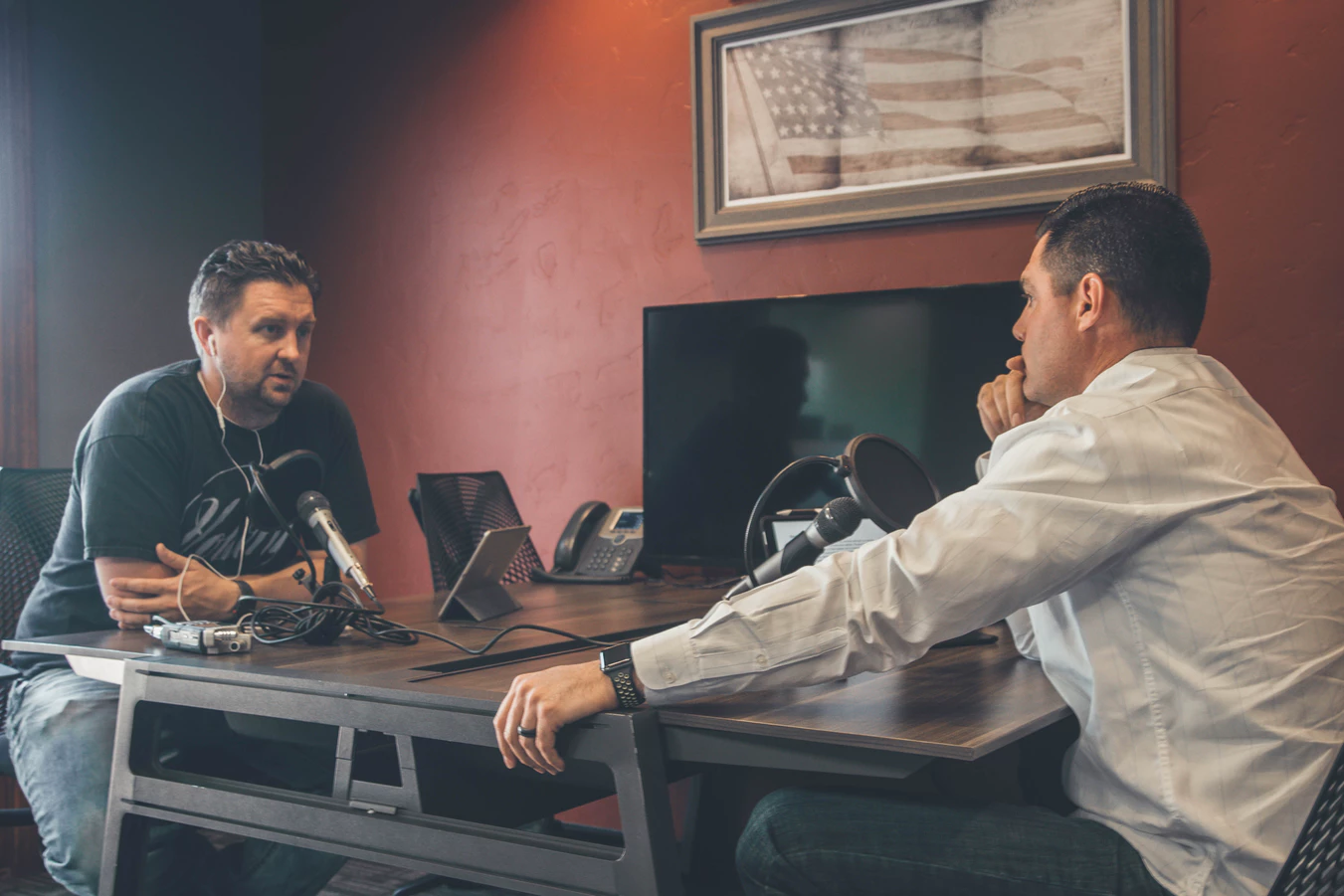 businessmen recording one of the best entrepreneur podcasts