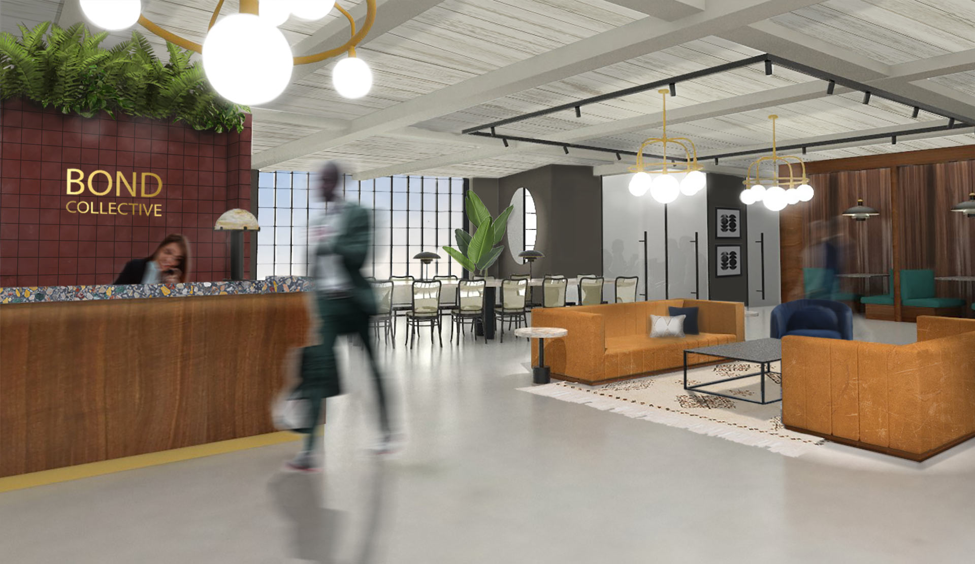 Receptionist and entrepreneur at one of Bond Collective's collaborative workspaces